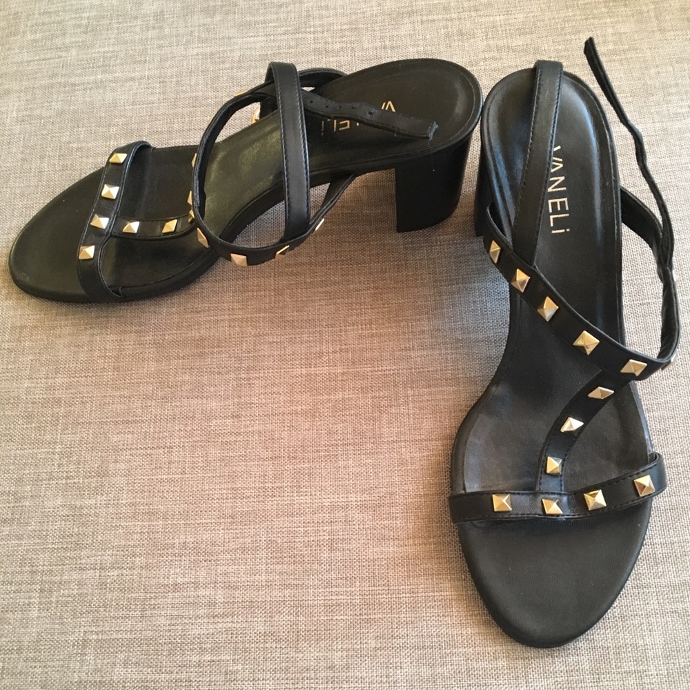 Gold studded heels